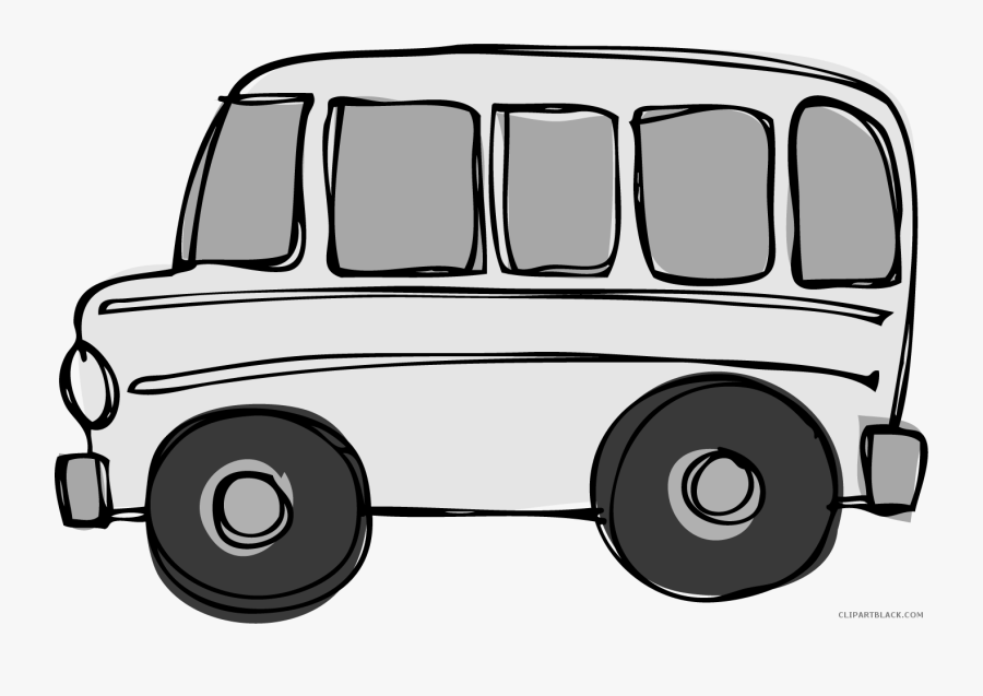 Grey Bus Clipartblack Com Free Black White - Bus Clip Art, Transparent Clipart