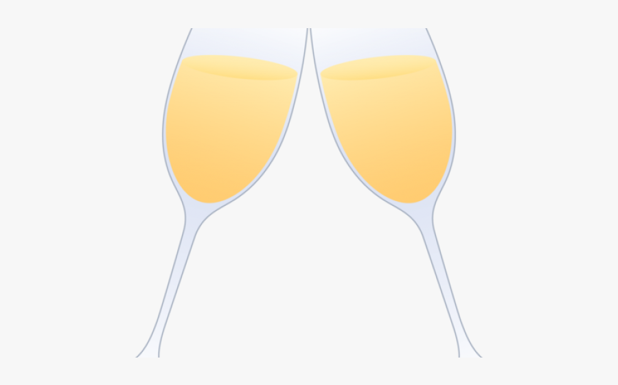 Wedding Toasting Cliparts - Champagne Stemware, Transparent Clipart
