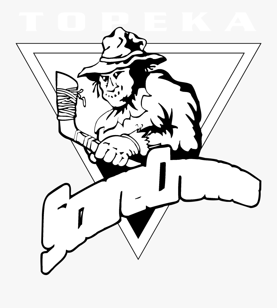 Topeka Scarecrows Logo Black And White - Topeka Scarecrows, Transparent Clipart