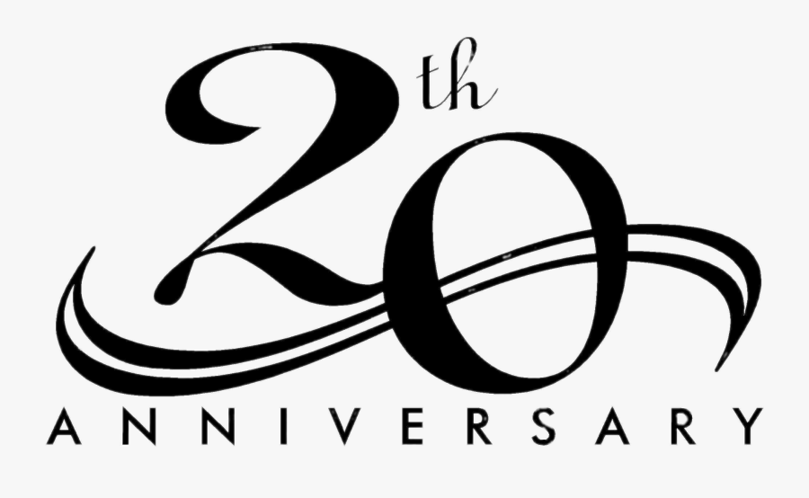 20th Anniversary Elegant - Business 20 Years Anniversary, Transparent Clipart