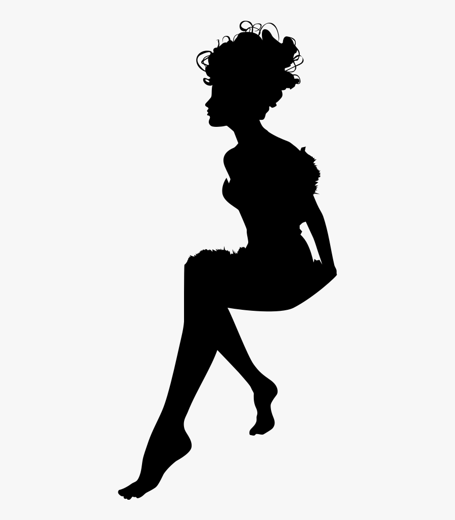 Sitting Silhouette Png -fairy Sitting In Circle Minus - Woman Silhouette Png Free, Transparent Clipart