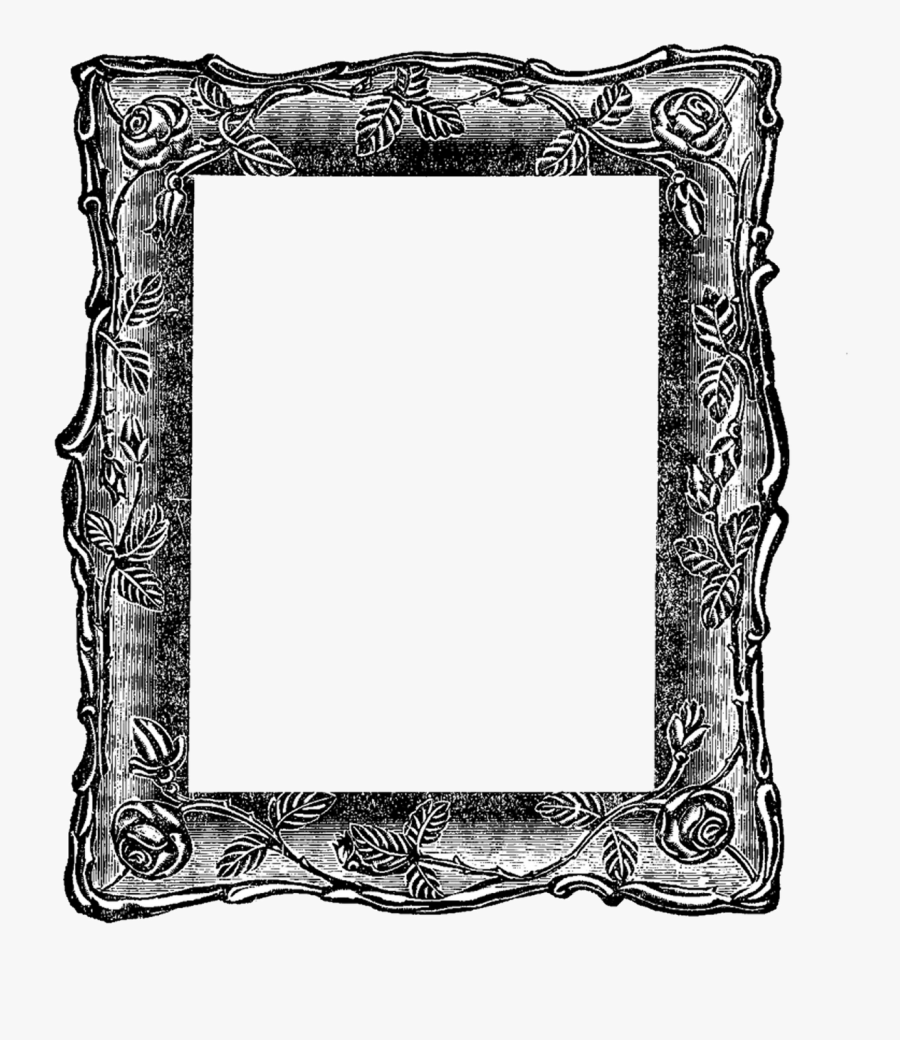 Free Vintage Frame Clip Art From The Graphics Fairy - Square Vintage Mirror Frame, Transparent Clipart