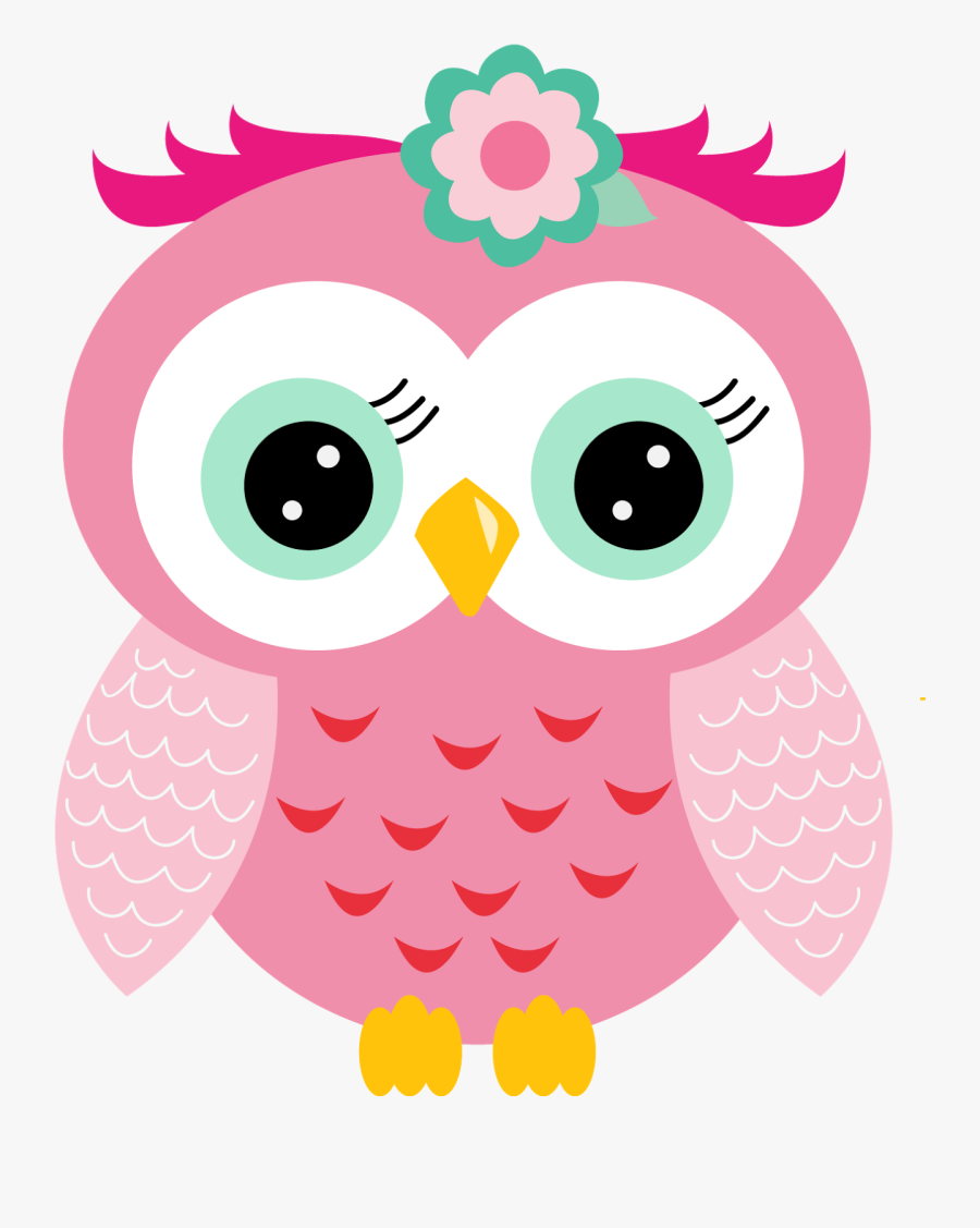 Pink Owl Infant Cute Babies Cartoon Hand-painted Clipart - Coruja Rosa Png, Transparent Clipart