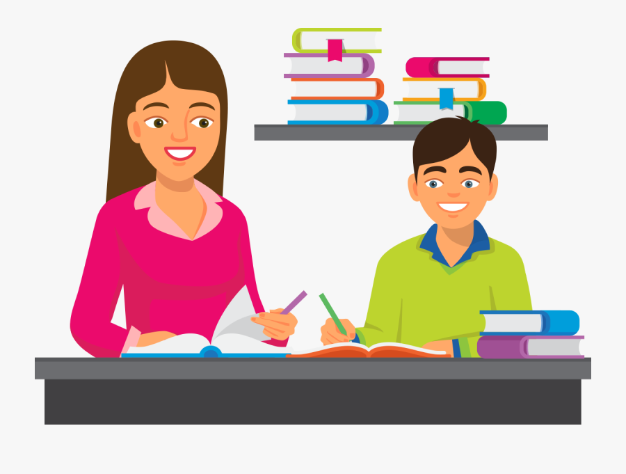 Teacher Helping Student Clipart Png, Transparent Clipart