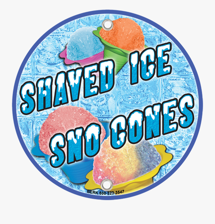 Shaved Ice Sign, Transparent Clipart