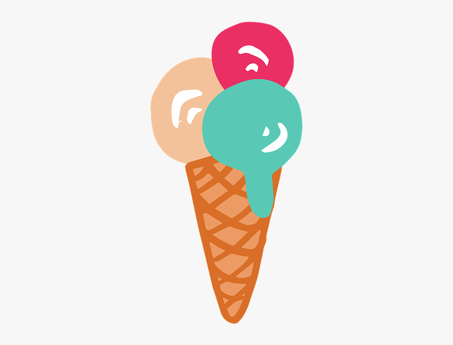 Ice Cream Cone,soft Serve Ice Creams,frozen Dessert,dessert,food,ice - Ice Cream Illustration Png, Transparent Clipart