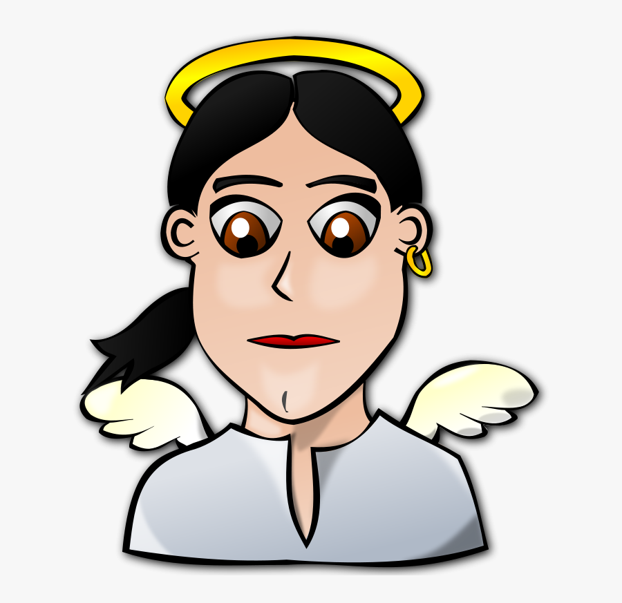 Tail Clip Art Download - Angel Face In Cartoon, Transparent Clipart