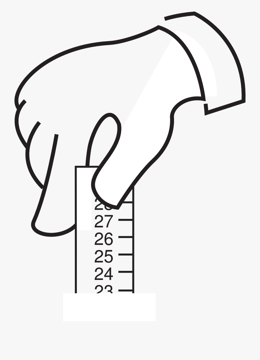 58294main The - Draw A Hand Holding A Ruler, Transparent Clipart