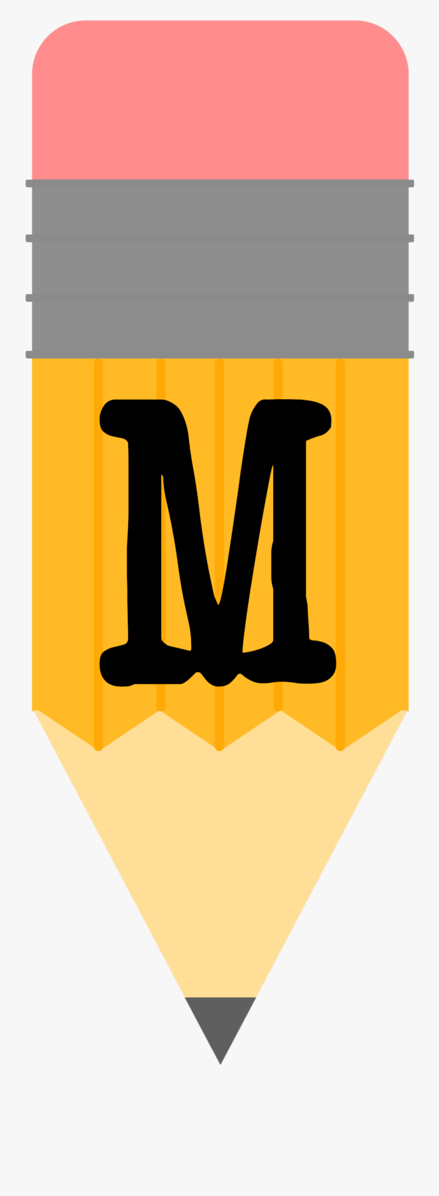 Pencil Alphabet Banner M 1,076×2,778 Píxeles - Letters Welcome Back To School Banner Pencil, Transparent Clipart