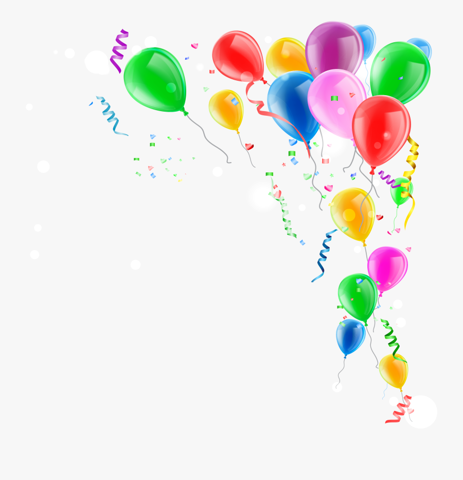 Toy Balloon Confetti - Balloons With Confetti Png, Transparent Clipart