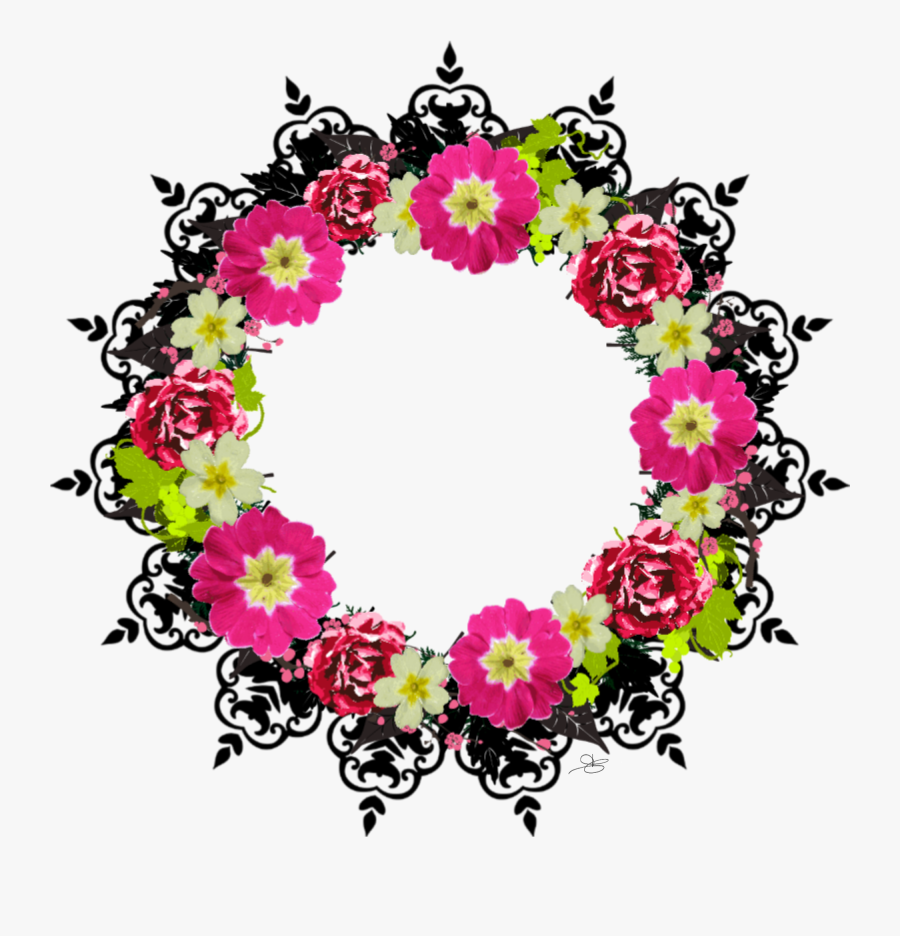 Grapes Clipart Wreath - Pink Flower Clip Art, Transparent Clipart