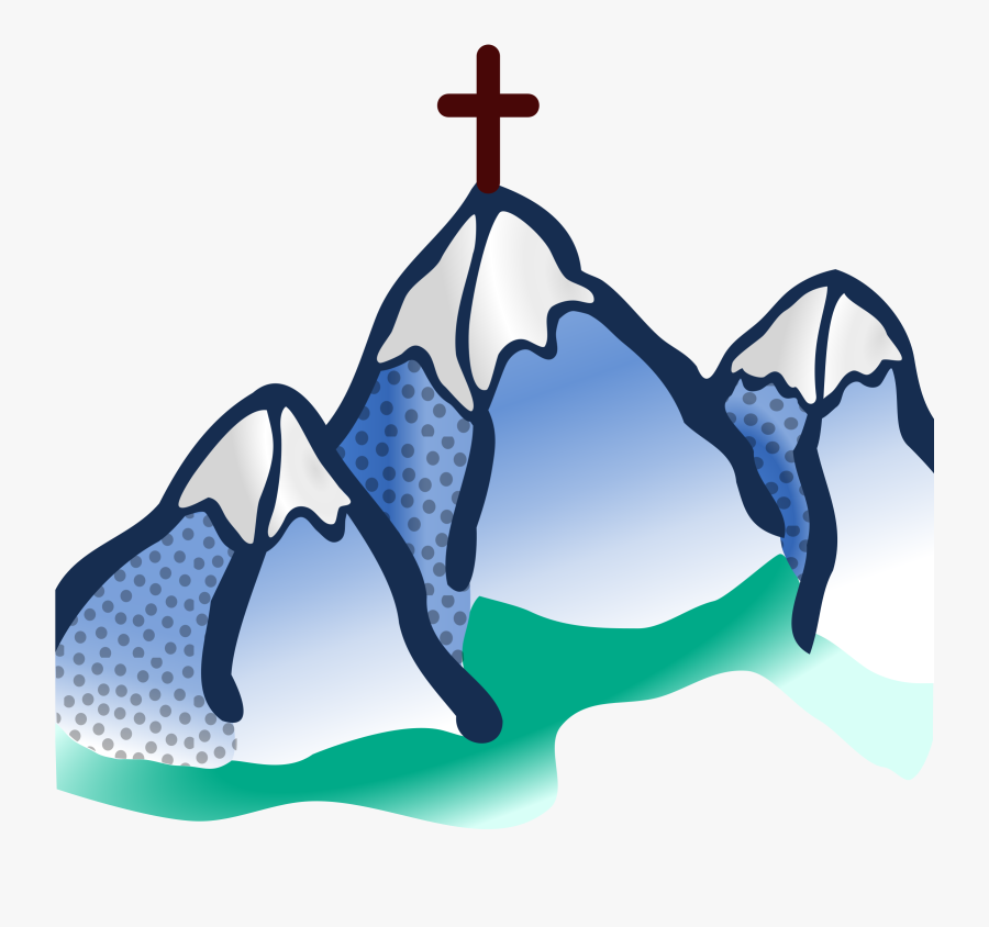 Transparent Mountain Clip Art - Mountain With Cross Clipart, Transparent Clipart
