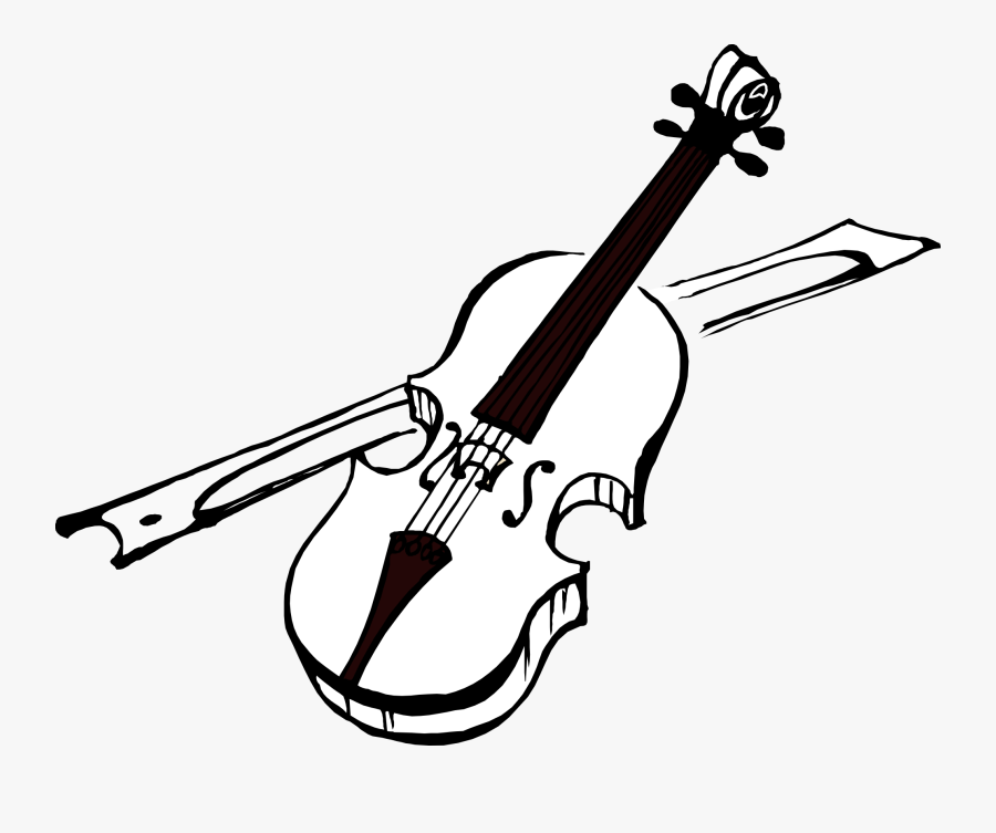Volcano Clipart Black And Whi - Violin Black And White, Transparent Clipart