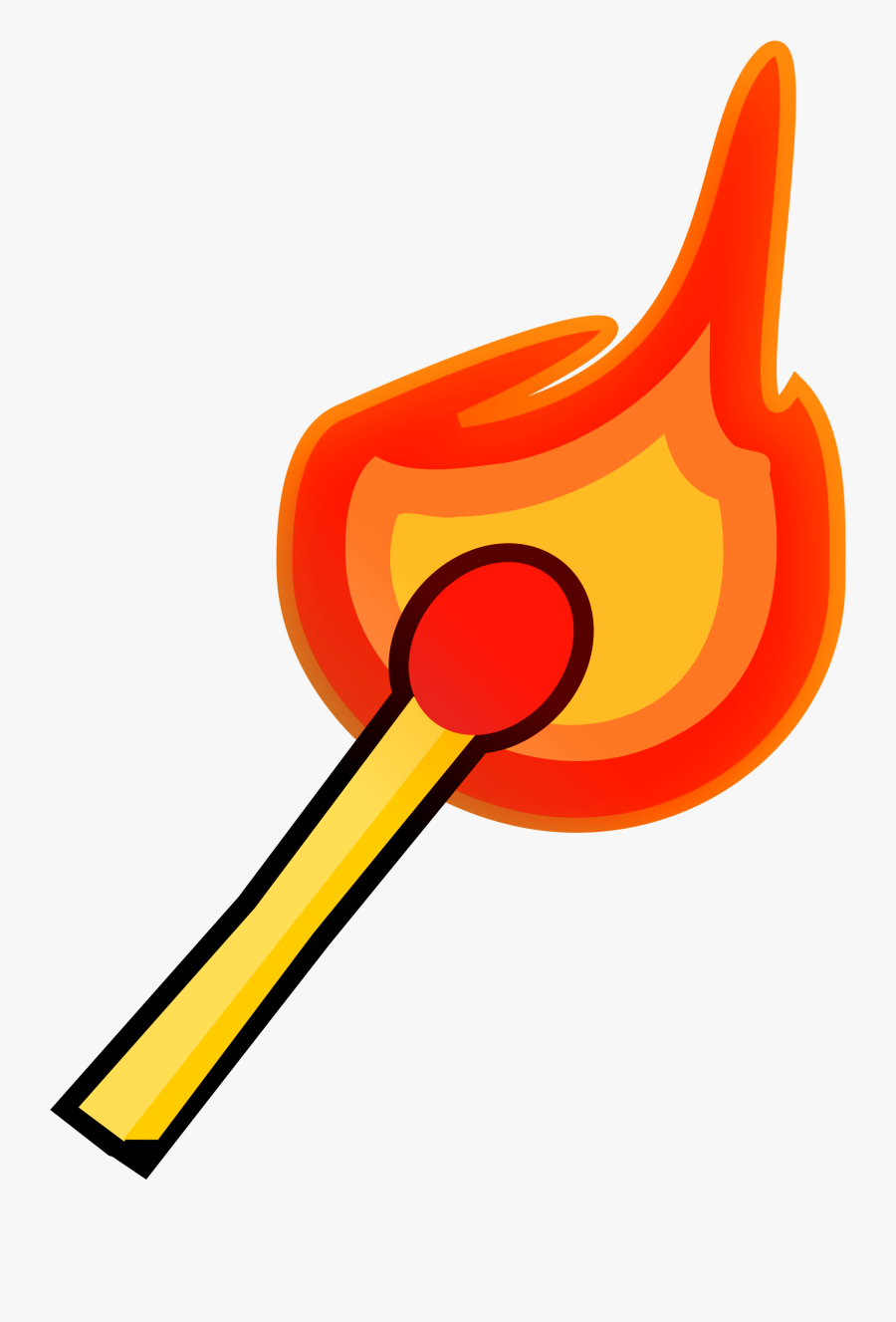 Realistic Fire Flames Clipart Png - Transparent Background Match Clipart, Transparent Clipart