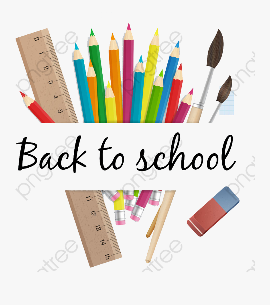 Colored Pencils And Rulers Rulers - Pencil And Crayons Png, Transparent Clipart