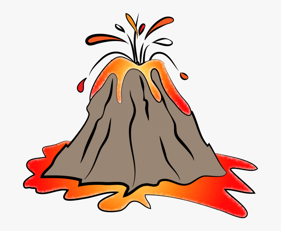 Gambar Kartun Gunung Meletus