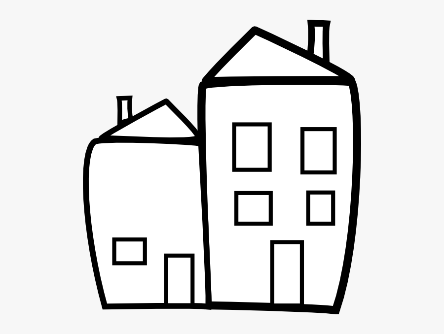 Small Building Clipart Black And White, Transparent Clipart