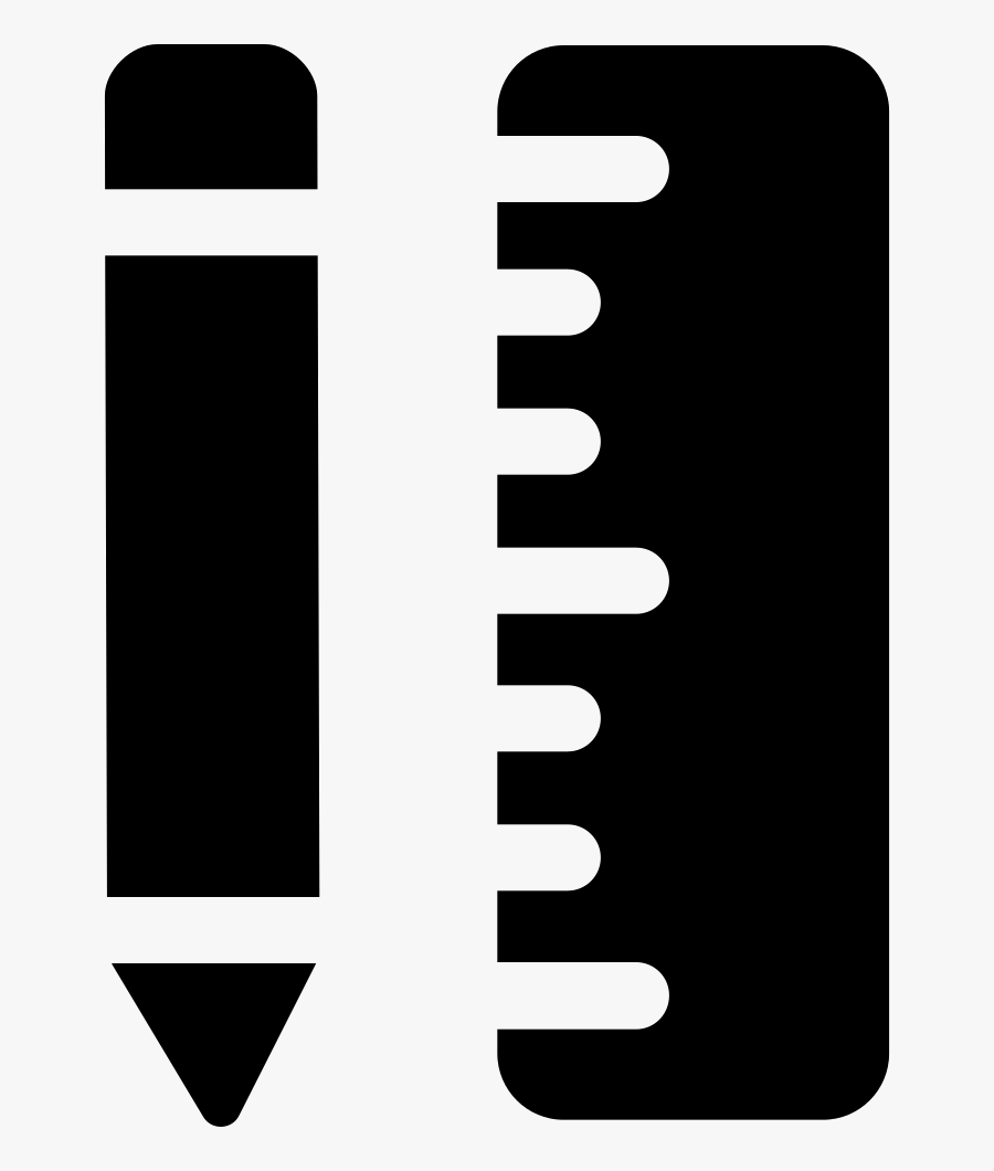 Pencil And In Position - Vertical Ruler Png File, Transparent Clipart