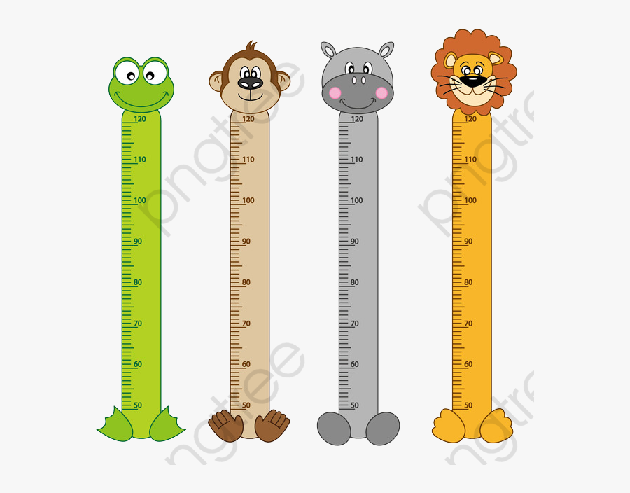 Child Height Measuring Cartoon - Baby Height Chart Cartoon, Transparent Clipart
