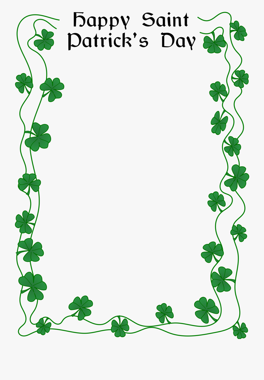 Happy St Patrick's Day Border, Transparent Clipart