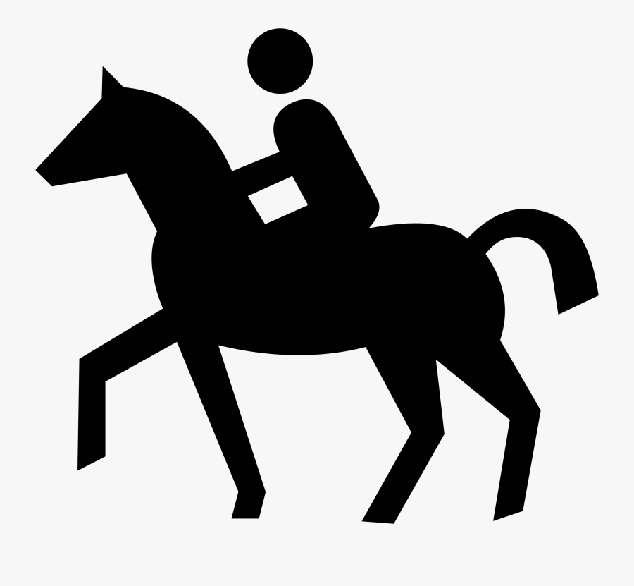 Clipart - Horse Riding Icon, Transparent Clipart