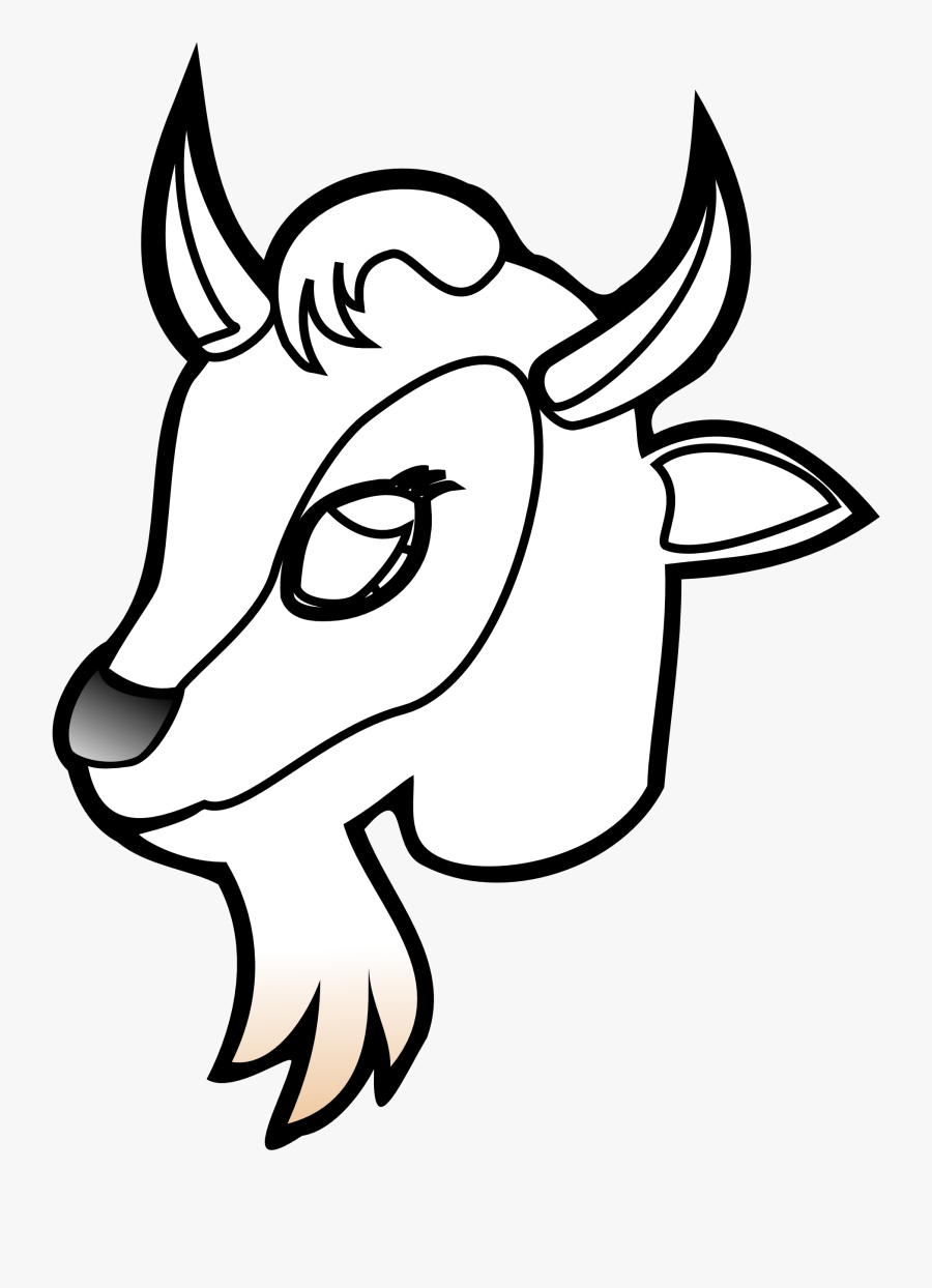 Mountain Goat Drawing - Goat Clip Art, Transparent Clipart