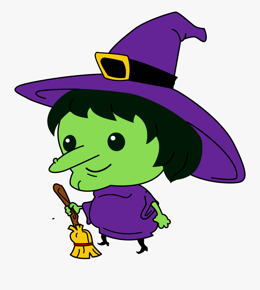 Witch Clip Art Free - Cute Witch Clipart, Transparent Clipart