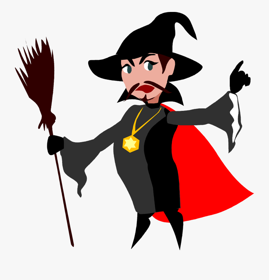 Male Witch Clipart, Transparent Clipart