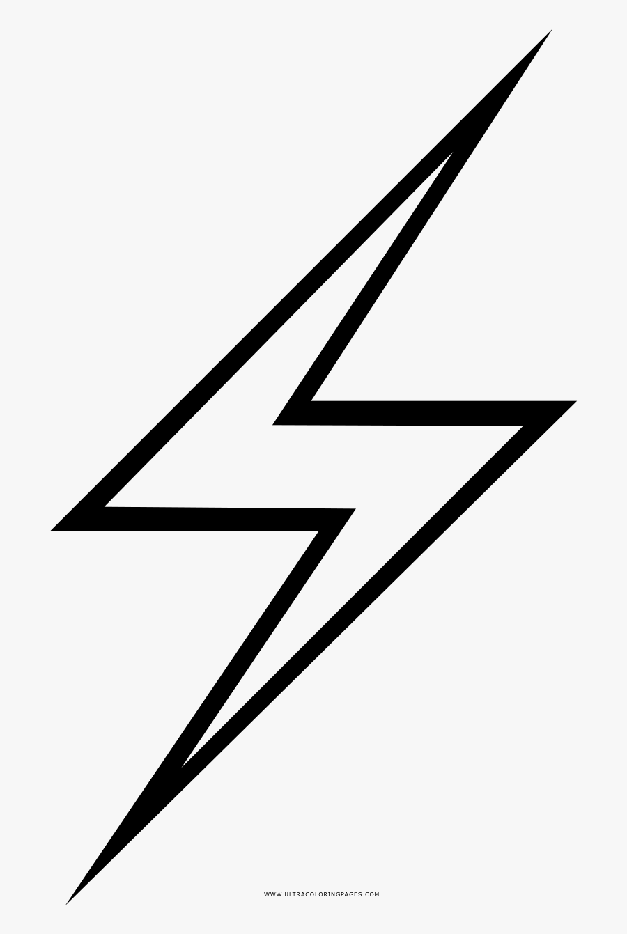 Free Lightning Bolt Stencil - Simple Lightning Bolt Drawing, Transparent Clipart
