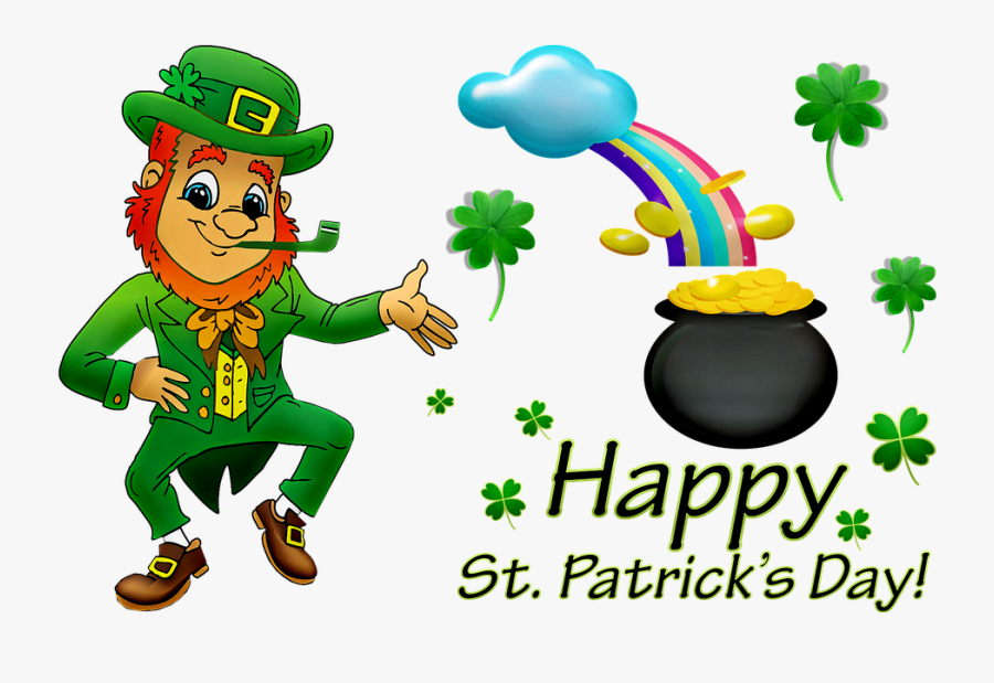 Happy St Patrick"s Day, Leprechaun, Rainbow - Little Leprechaun Poem Free, Transparent Clipart