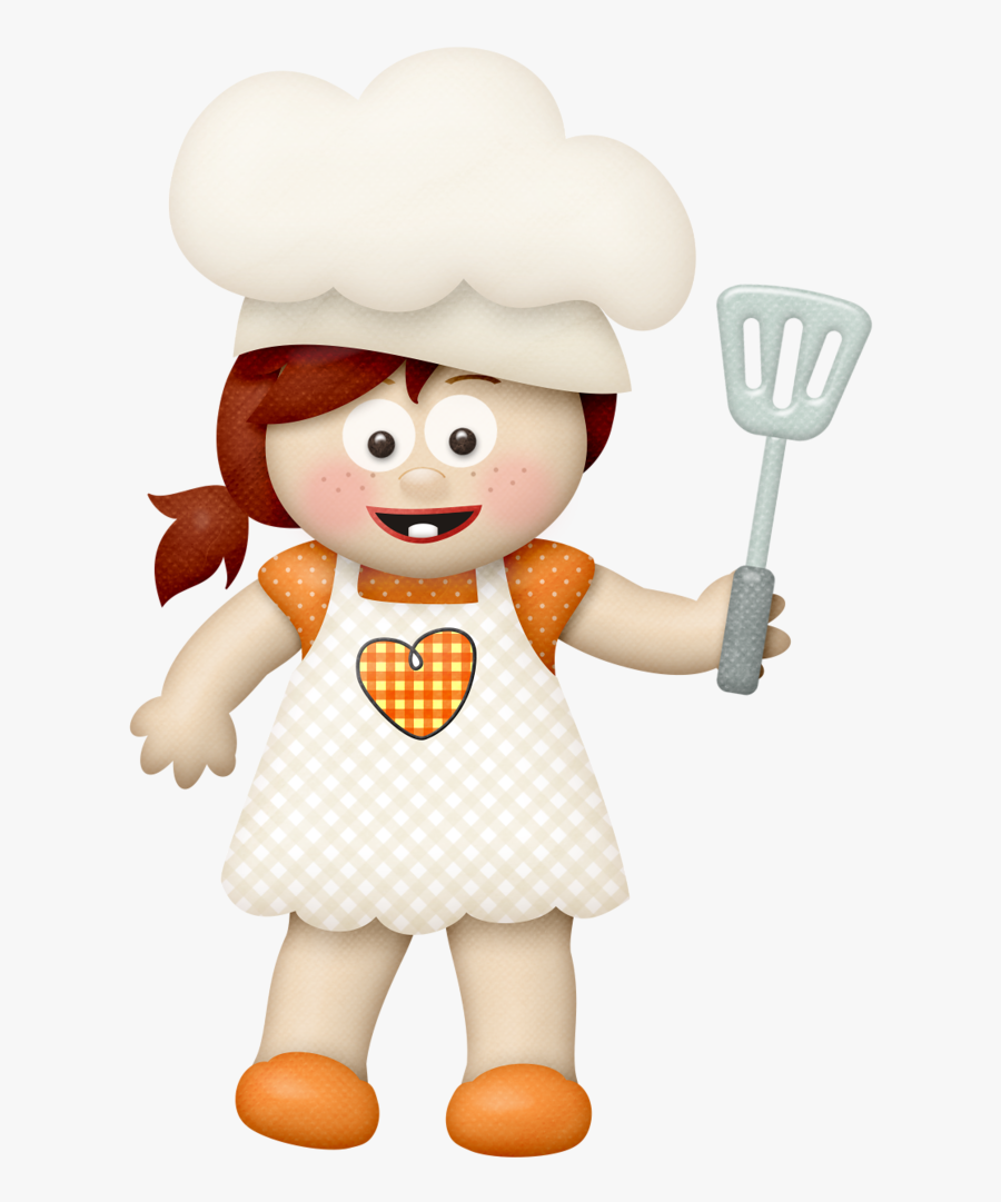 Cute Girl Chef Clipart - Convite Cha De Casa Nova, Transparent Clipart