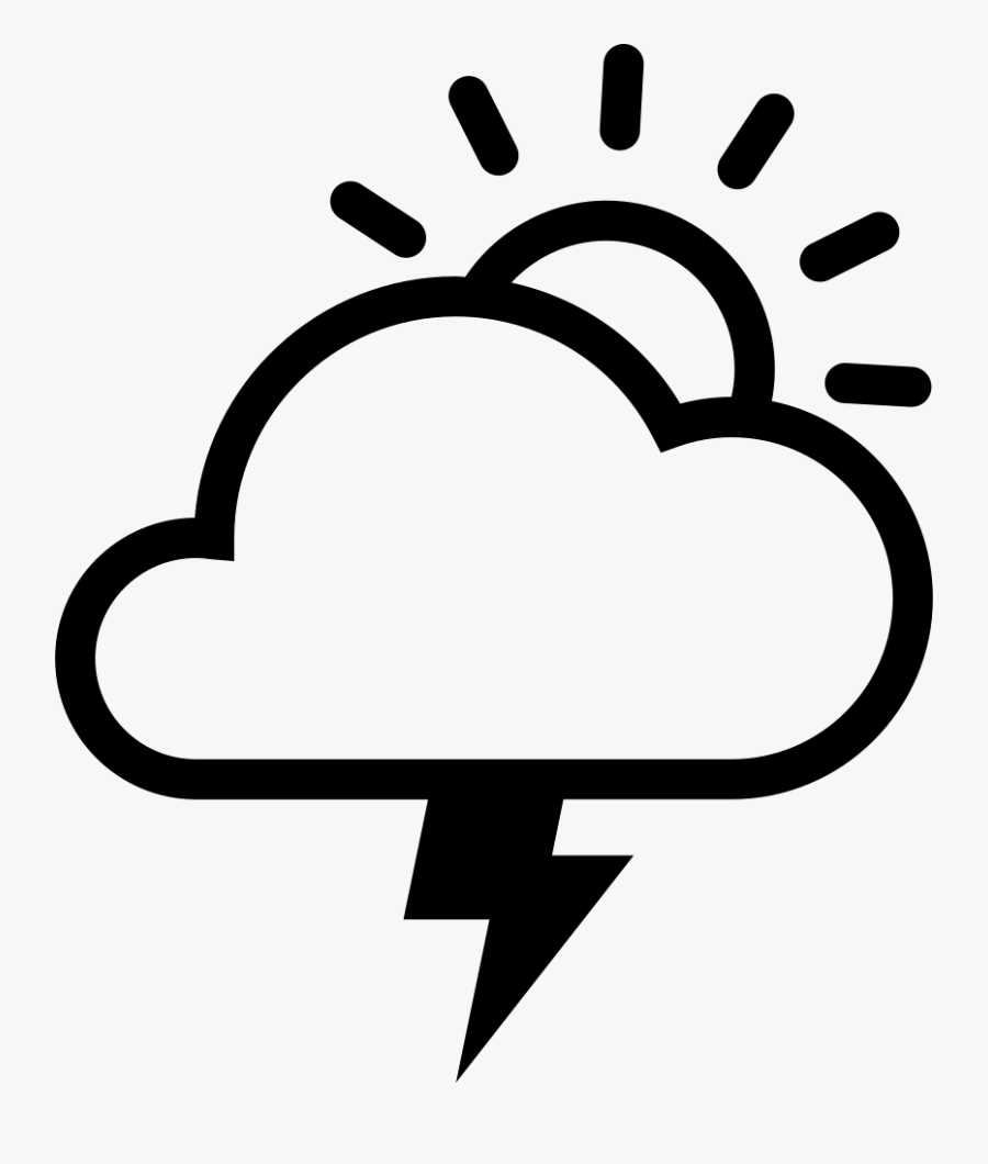 Cloud Sun Lightning Comments - Rainy Clouds Icon Transparent, Transparent Clipart