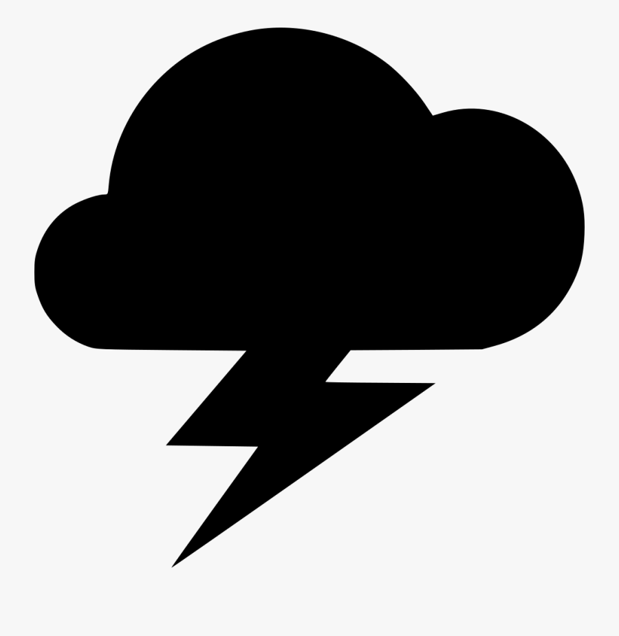 Lightning Svg Png Icon Free Download - Nube De Pensar Dibujo, Transparent Clipart