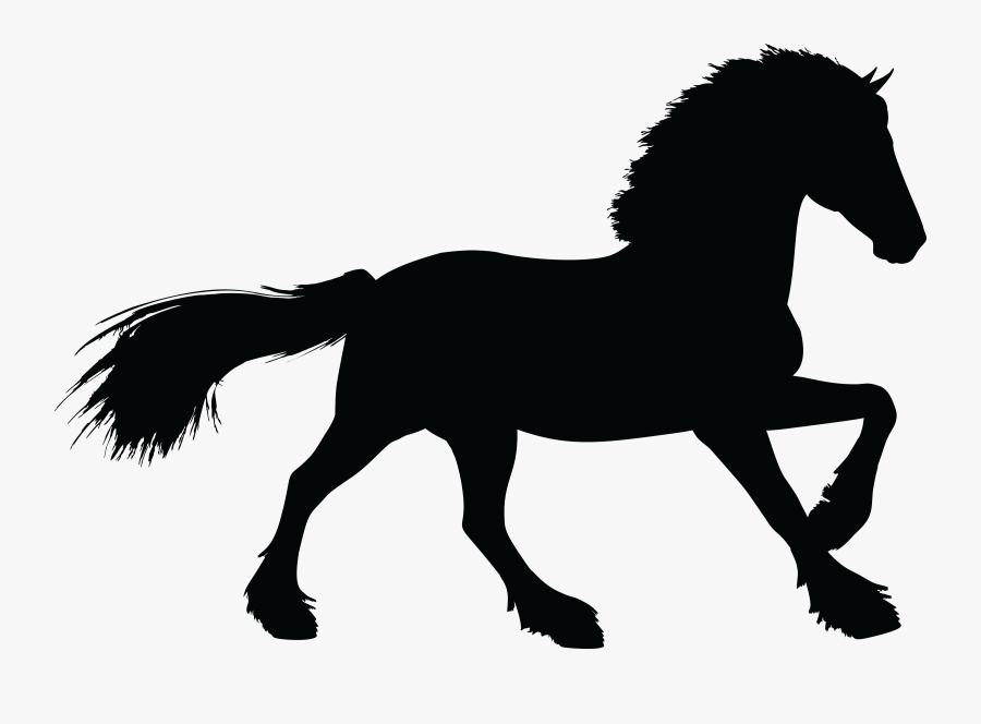 Silhouette Animals Clipart , Png Download - Clydesdale Horse Silhouette, Transparent Clipart