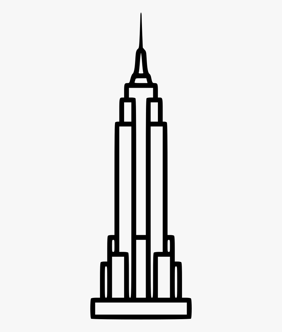 Empire State Building Ol Svg Png Icon Free Download - Drawing Empire State Building, Transparent Clipart