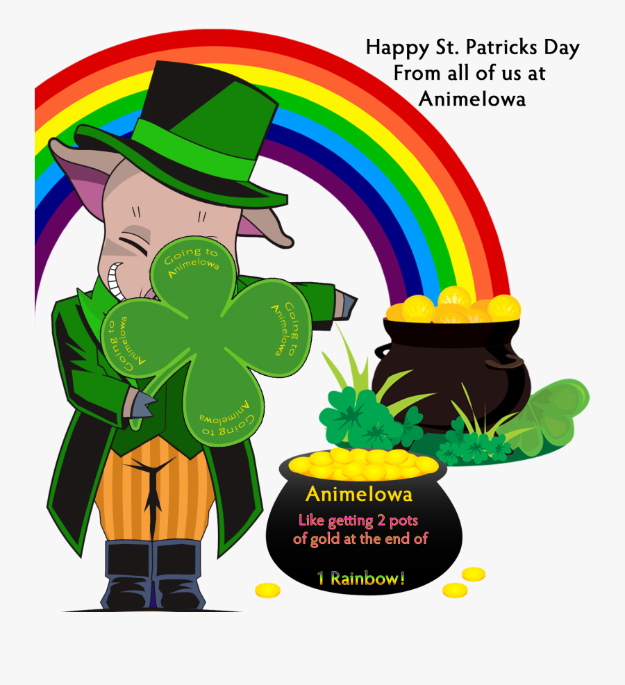 St Patty's Day Rainbow, Transparent Clipart