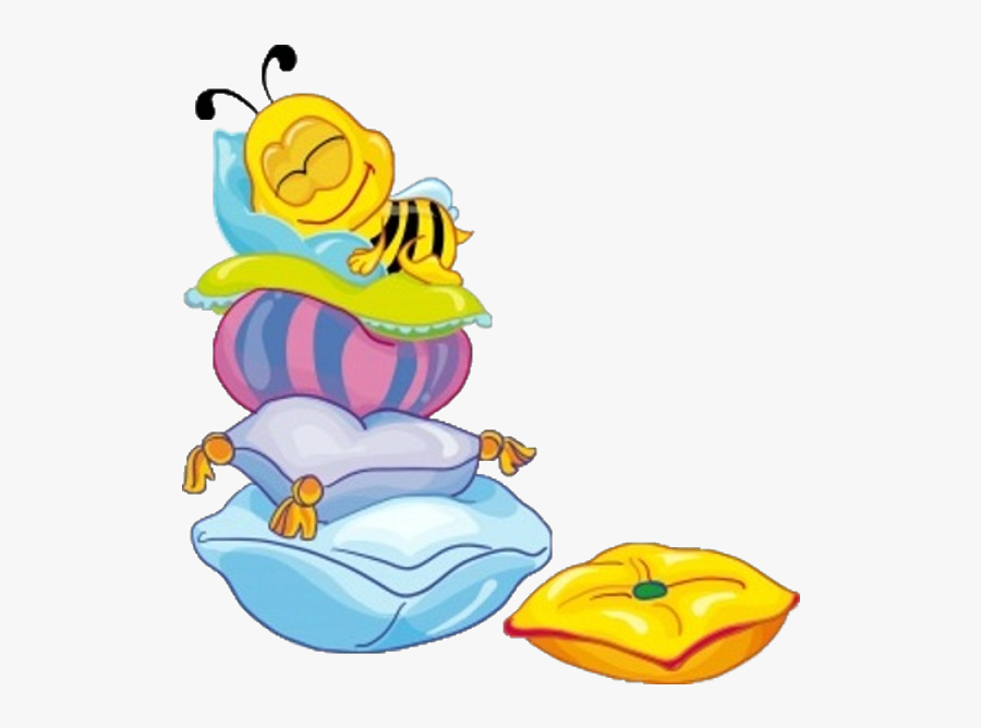 Bee Sleeping Cartoon Cute Png Clipart Bee - Cute Sleepy Animal Cartoon, Transparent Clipart