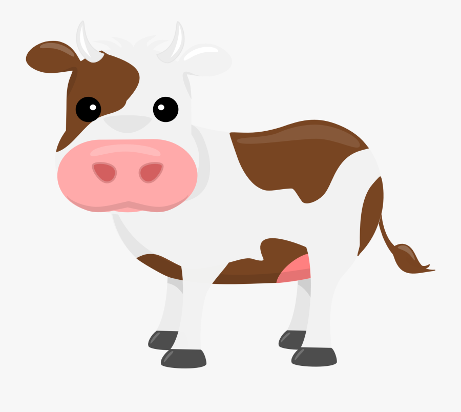 On The Farm Clip - Transparent Background Cow Clipart, Transparent Clipart
