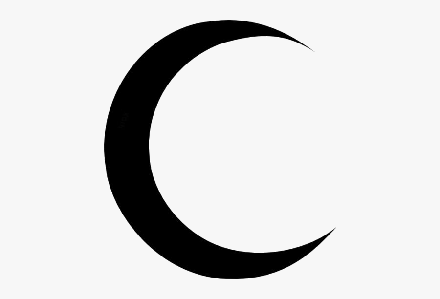 Crescent Moon Clipart Kid - Black Crescent Moon, Transparent Clipart