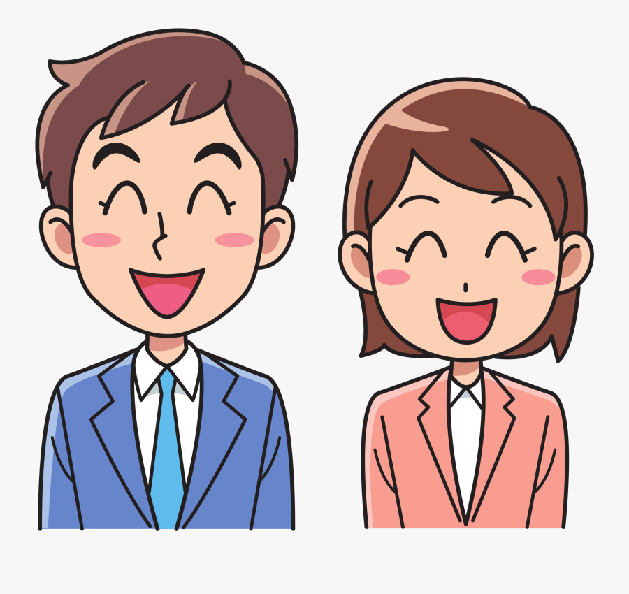 Jpg Royalty Free Stock Business Man And Woman Big Image - Man And Woman Cartoon, Transparent Clipart