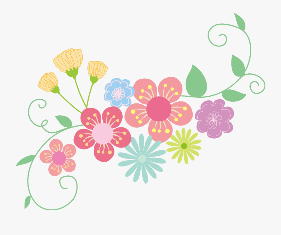 #ftestickers #clipart #springtime #flowers #corner - Floral Corner Borders Clipart, Transparent Clipart