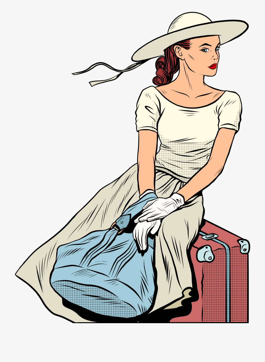 Transparent Traveler Clipart - Lady Traveler Clipart, Transparent Clipart