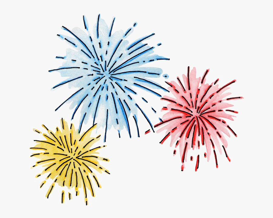 Firework Clipart Clear Background - New Year Fireworks Clipart, Transparent Clipart