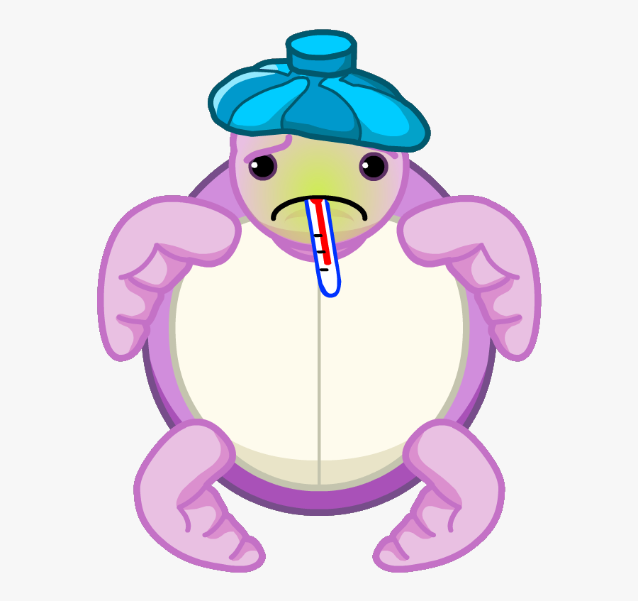 Fileblossom Sea Turtle Sick - Sick Sea Turtle Cartoon, Transparent Clipart