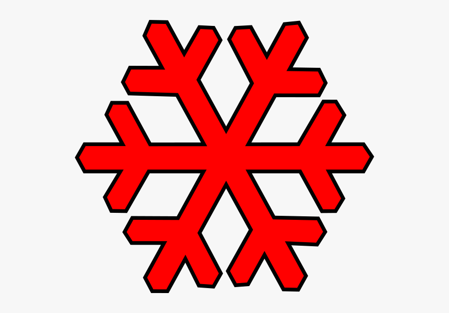 Transparent Red Snowflake Png - Red Snowflake With Transparent Background, Transparent Clipart