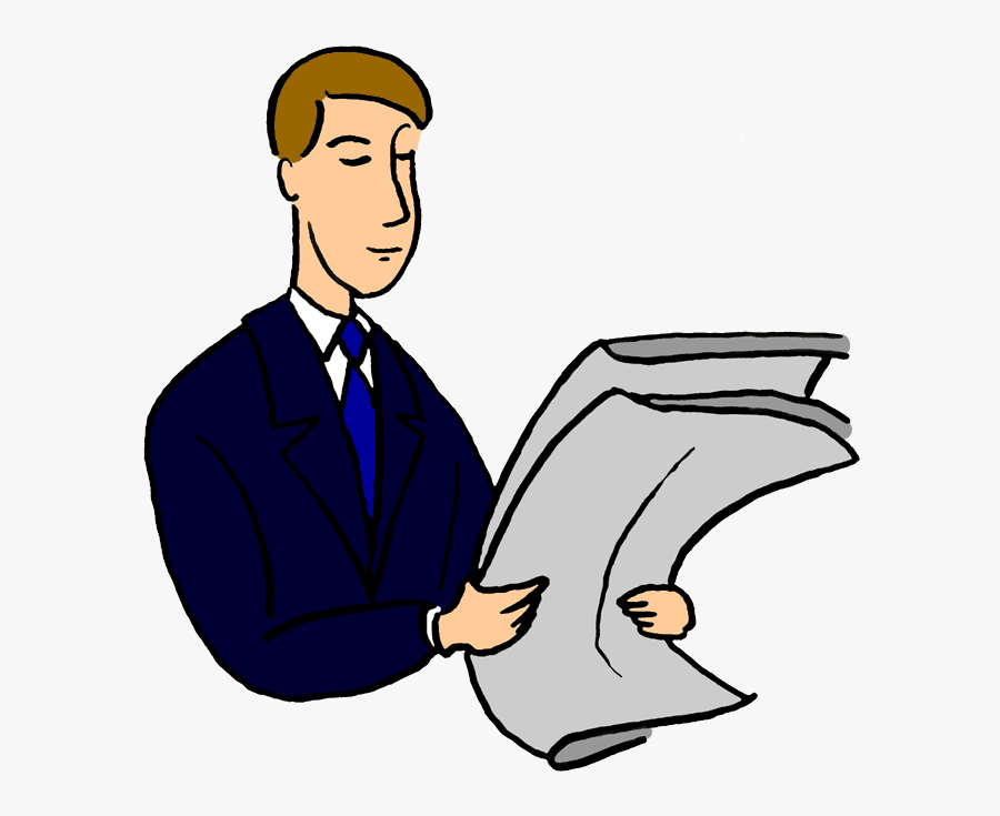 Man Clip Art Image Free - Man Reading Paper Clipart, Transparent Clipart