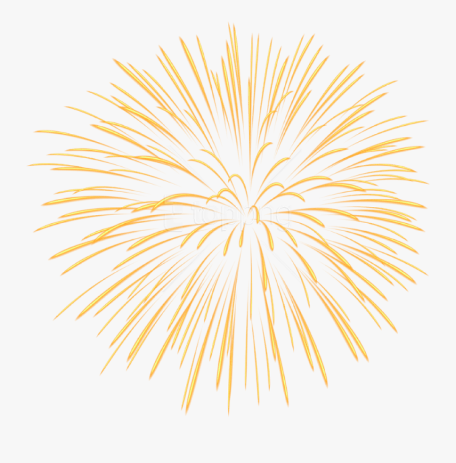 Yellow Firework Png - Transparent Background Fire Work Png, Transparent Clipart