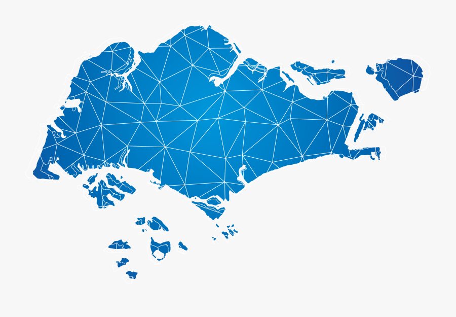 Blue Map Singapore Of Photography Royalty-free Vector - Singapore Map Vector Png, Transparent Clipart