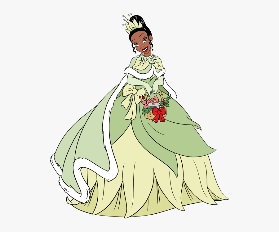 Disney Princess Christmas Clip Art - Disney Princess Tiana Christmas Clipart, Transparent Clipart