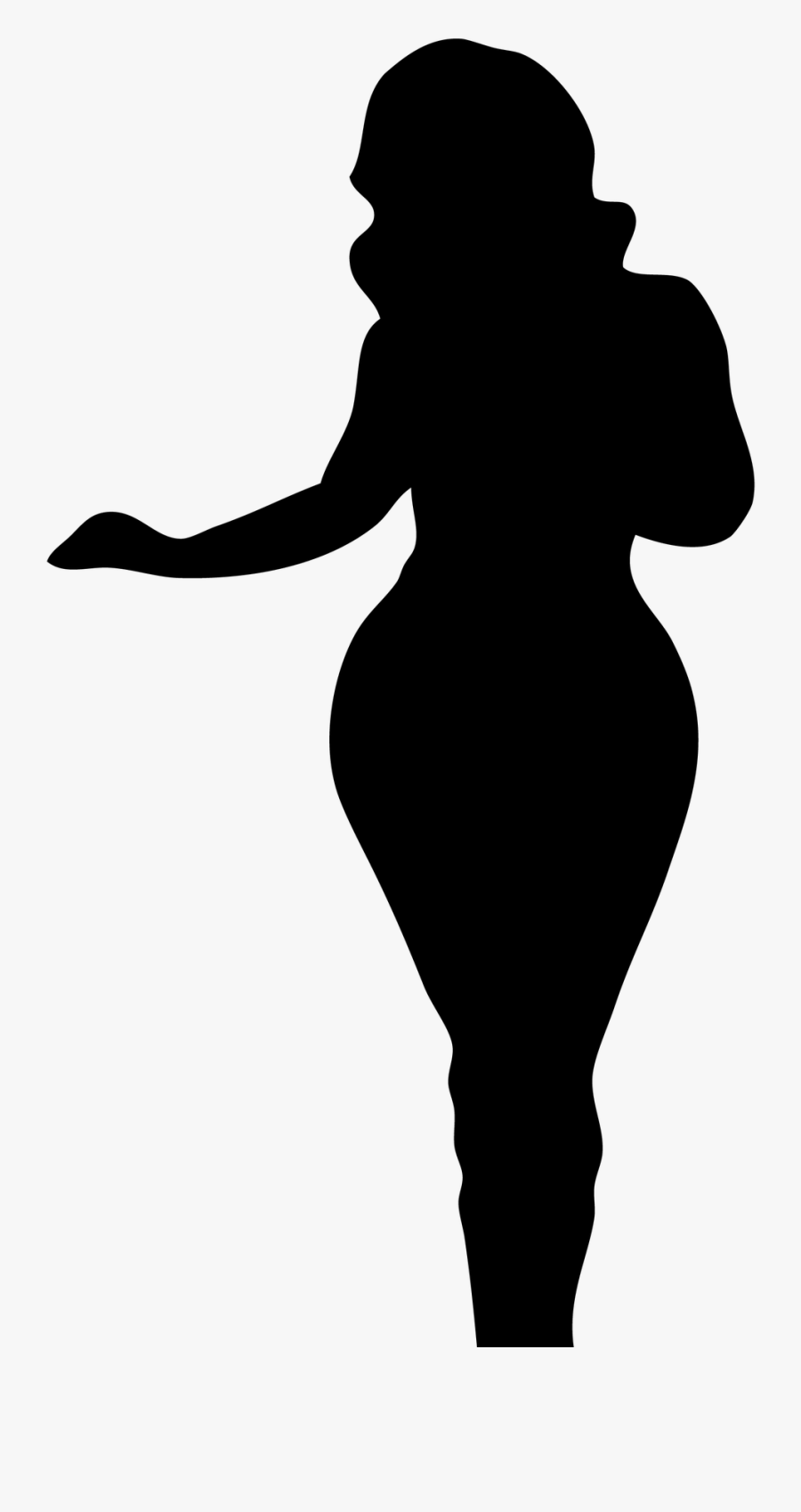 Download Black Woman Silhouette Clip Art - Curvy Black Woman Silhouette , Free Transparent Clipart ...